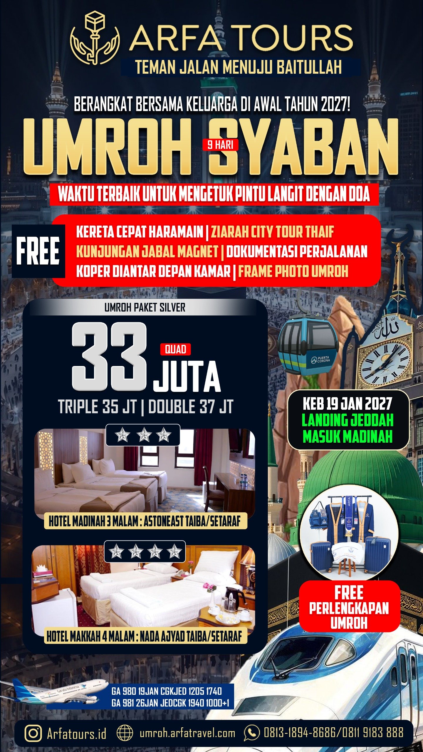 umroh januari 2027 silver arfa tours